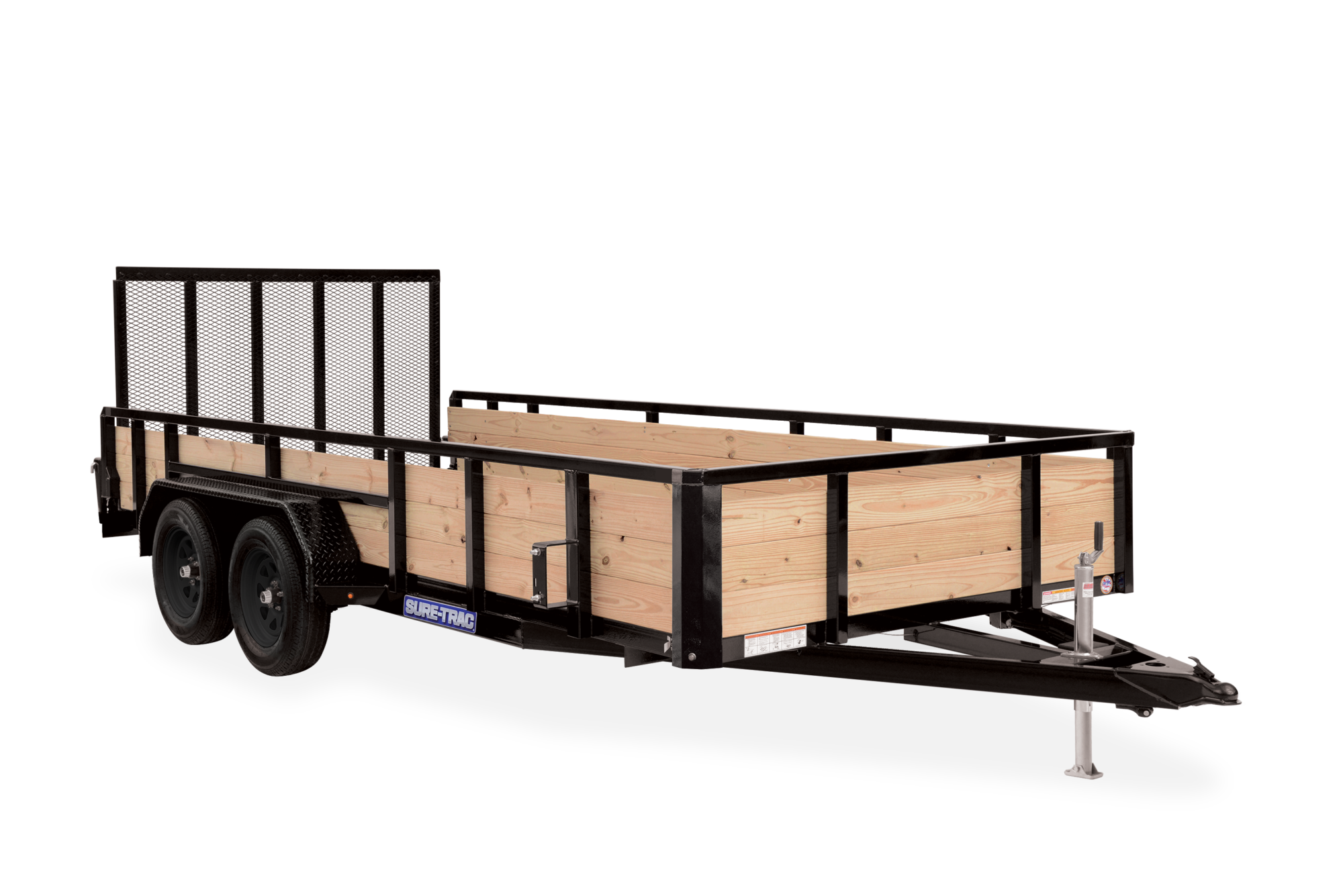 Sure-Trac STUTB8214-BP — 7ft x 14ft Tube-Top Utility Trailer (Tandem Axle)