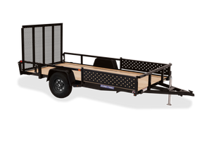 Sure-Trac ST8214TATTV-B-070 — 82 in x 14 ft Tandem Axle ATV Utility Trailer (7,000 GVWR)