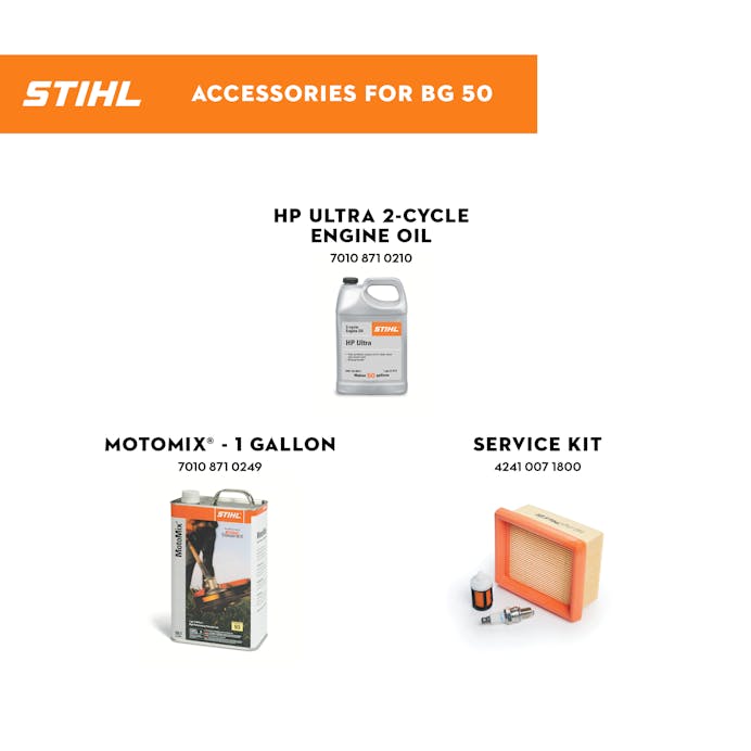 STIHL® BG 50 Handheld Blower | 27.2 cc Engine | 412 CFM Air Volume