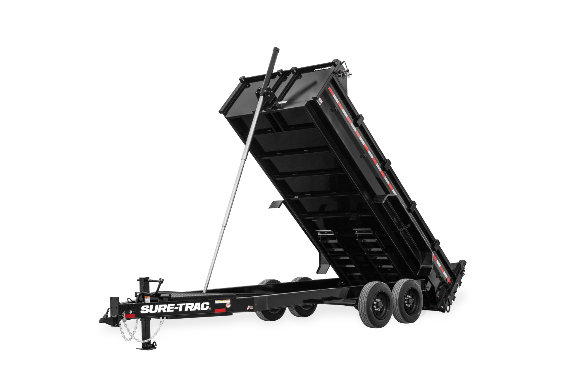 Sure-Trac ST7212D1R-B-100 — 6ft x 12ft Single Ram Dump Trailer (10K)