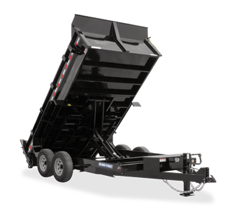 Sure-Trac ST8214TLDD-B-140 — 82 in x 14 ft Telescopic Low-Profile Dump Trailer (14K)