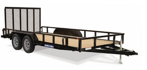 Sure-Trac ST8216TAT-B-070 — 7ft x 16ft Tandem Axle Tube-Top Utility Trailer (7,000 GVWR)